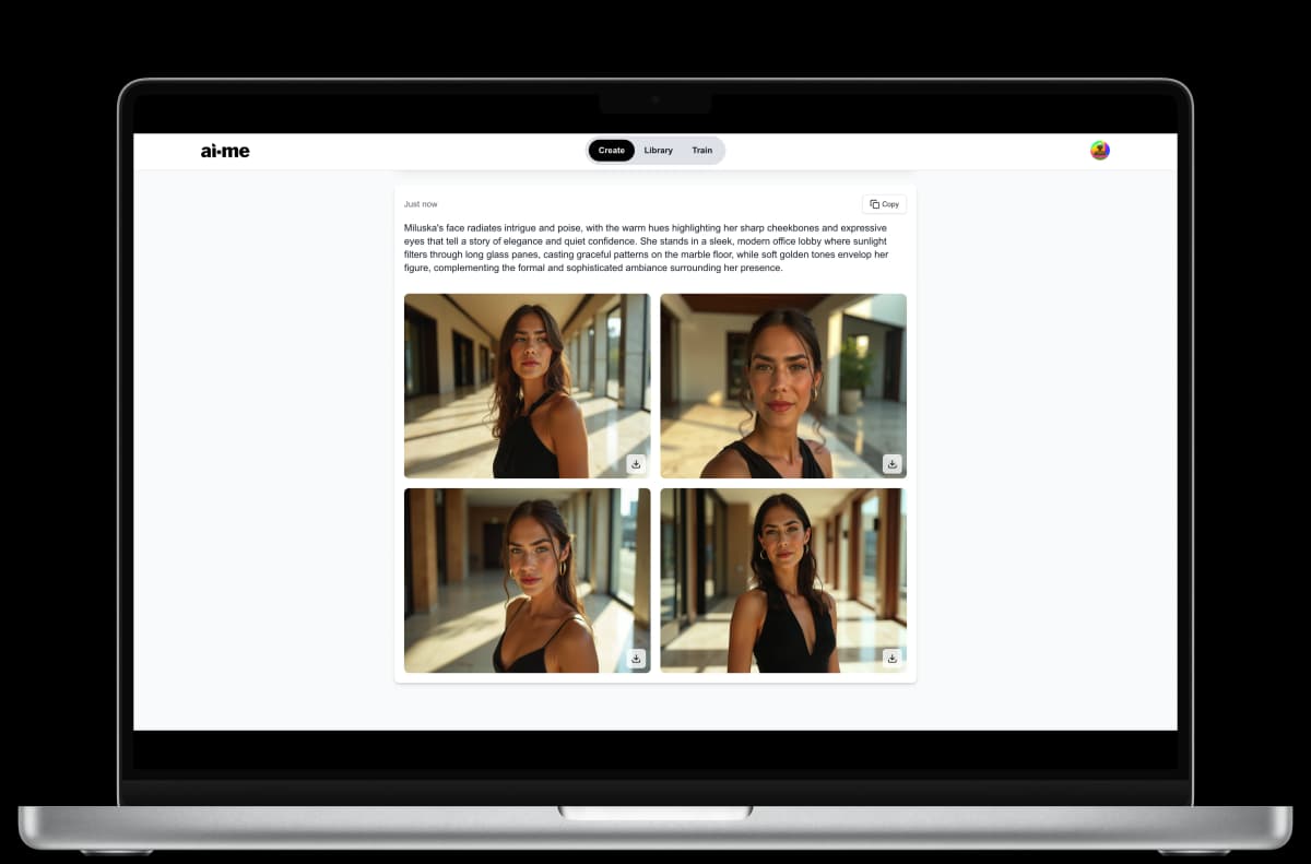 AI-ME Web App desktop screenshot 3