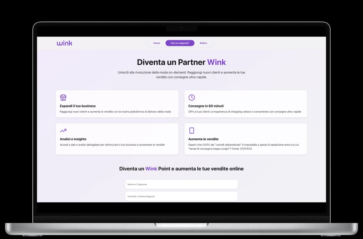 Wink Website screenshot 3