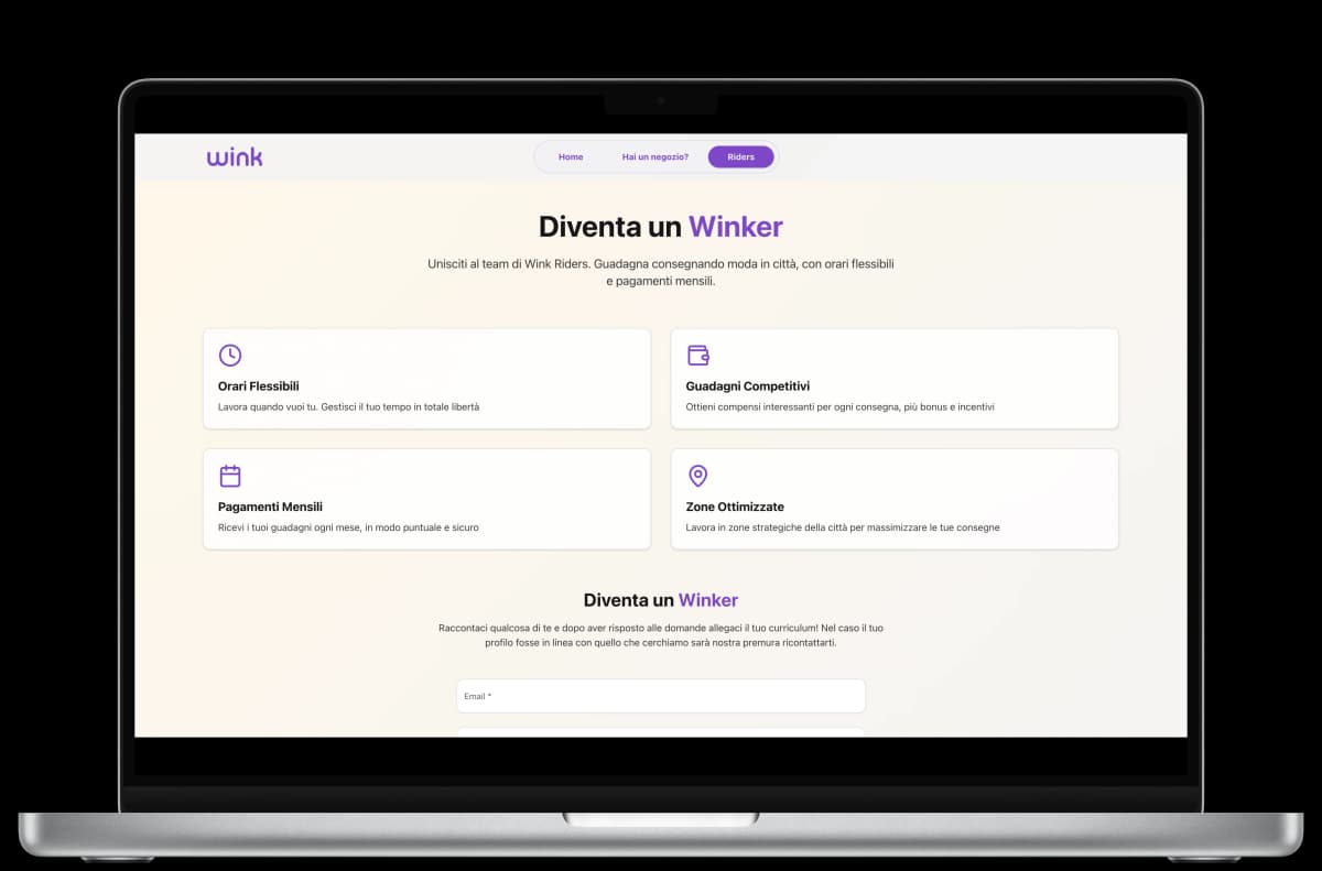 Wink Website screenshot 4